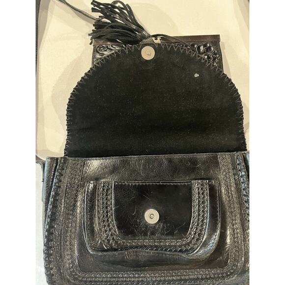 PATRICIA NASH Beaumont Leather Crossbody Beaumont Flap + Cauchy Wallet Black - Picture 3 of 16